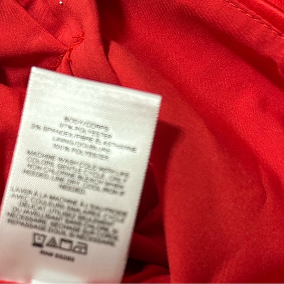 Express High Waist Red Satin Pencil Skirt - Picture 7 of 7